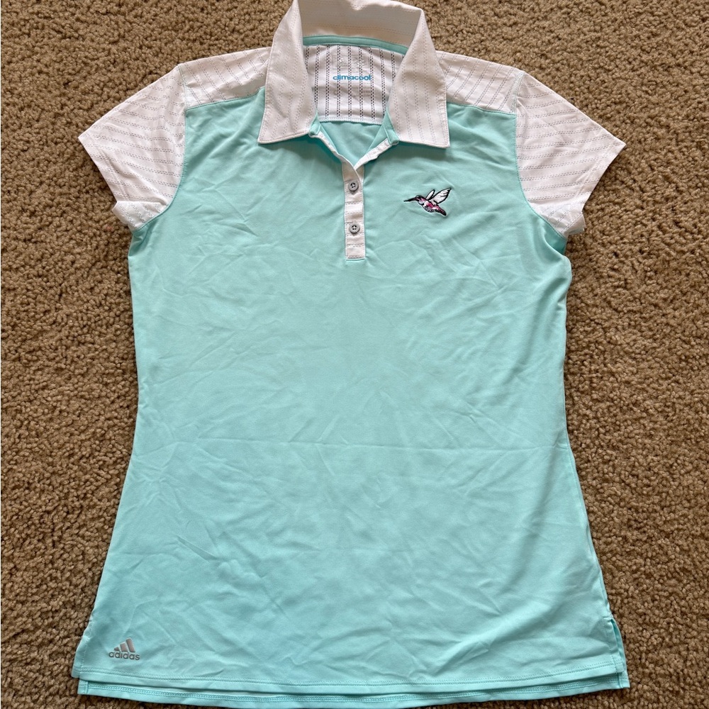 Adidas ClimaCool Aqua and White  Shirt